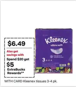 CVS Kleenex tissues 3-4 pk offer
