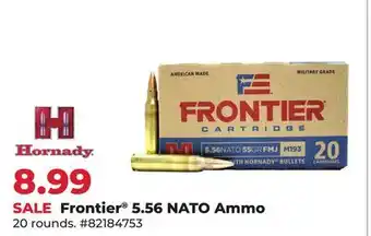 Runnings Hornady Frontier 5.56 NATO Ammo offer