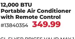 Runnings 12, 000 BTU Portable Air Conditioner with Remote Control offer