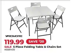 Runnings YardMore 5 Piece Folding Table & Chairs Set offer