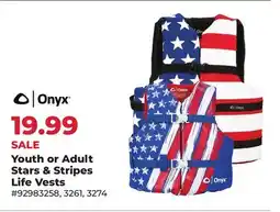 Runnings Youth or Adult Stars & Stripes Life Vests offer
