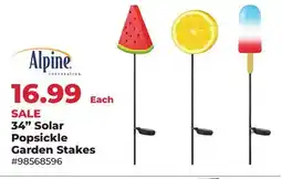 Runnings Alpine 34 Solar Popsickle Garden Stakes offer