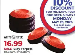 Runnings White Flyer Clay Targets offer