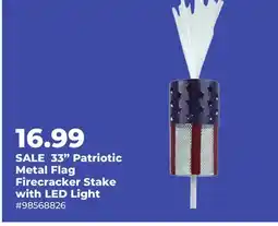 Runnings Alpine 33 Patriotic Metal Flag Firecracker Stake with LED Light offer