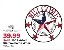 Runnings 29 Patriotic Star Welcome Wheel offer
