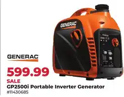 Runnings Generac GP2500i Portable Inverter Generator offer