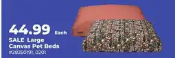 Runnings Large Canvas Pet Beds offer
