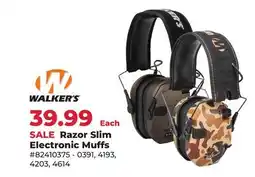 Runnings Walker's Razor Slim Electronic Muffs offer