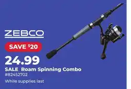 Runnings Zebco Roam Spinning Combo offer