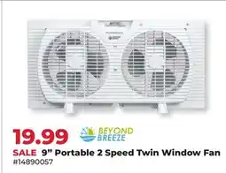 Runnings 9 Portable 2 Speed Twin Window Fan offer