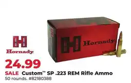 Runnings Hornady Custom SP. 223 REM Rifle Ammo offer
