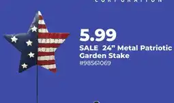 Runnings 24 Metal Patriotic Garden Stake offer