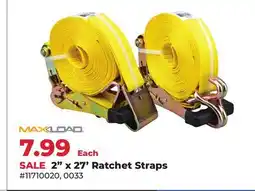 Runnings Max Load 2 x 27' Ratchet Straps offer