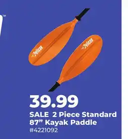 Runnings Pelican 2 Piece Standard 87 Kayak Paddle offer