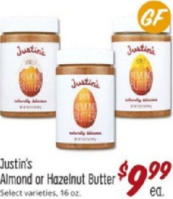 Sprouts Farmers Market Justin's Almond Or Hazelnut Butter offer