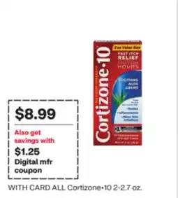 CVS ALL Cortizone•10 2-2.7 oz offer