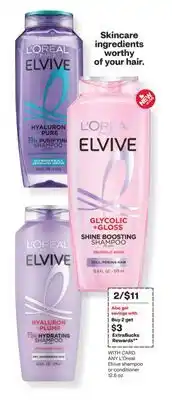 CVS ANY L'Oreal Elvive shampoo or conditioner offer