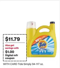 CVS Tide Simply 94-117 oz offer