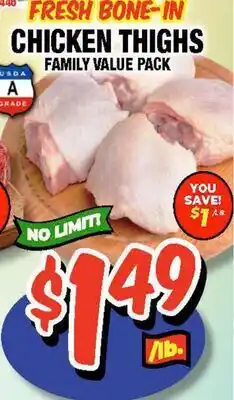 Western Beef FRESH BONE-IN CHICKEN THIGHS offer