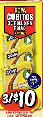 Western Beef GOYA CUBITOS DE POLLO EN POLVO offer