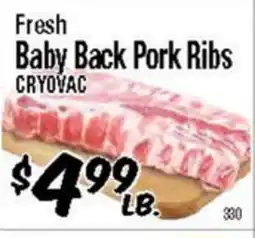 Western Beef Fresh Baby Back Pork Ribs offer