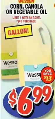 Western Beef WESSON CORN, CANOLA OR VEGETABLE OIL offer