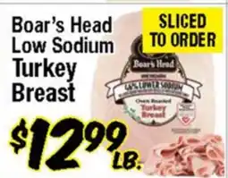 Western Beef Boar's Head Low Sodium Turkey Breast offer