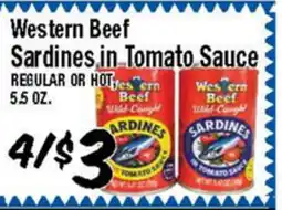 Western Beef Western Beef Sardines in Tomato Sauce offer