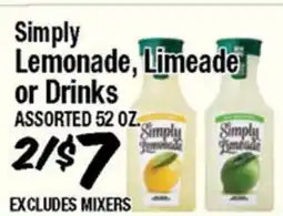 Western Beef Simply Lemonade, Limeade or Drinks offer