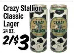 Western Beef Crazy Stallion Classic Lager offer