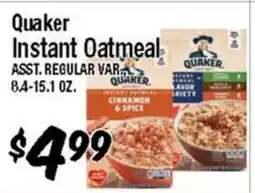 Western Beef Quaker Instant Oatmeal offer