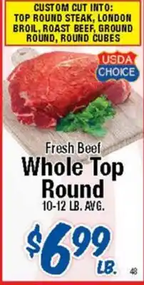 Western Beef Fresh Beef Whole Top Round offer
