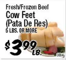 Western Beef Fresh/Frozen Beef Cow Feet offer