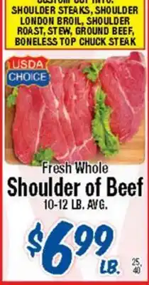 Western Beef FRESH WHOLE SHOULDERS OF BEEF offer