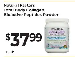 Lifethyme Natural Factors Total Body Collagen Bioactive Peptides Powder offer