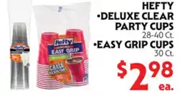 La Chiquita Food Market HEFTY •DELUXE CLEAR PARTY CUPS 28-40 Ct. •EASY GRIP CUPS 30 Ct offer