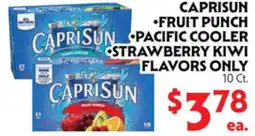 La Chiquita Food Market CAPRISUN FRUIT PUNCH • PACIFIC COOLER • STRAWBERRY KIWI FLAVORS ONLY offer