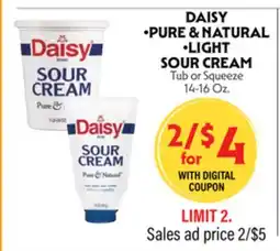 La Chiquita Food Market DAISY PURE & NATURAL •LIGHT SOUR CREAM offer