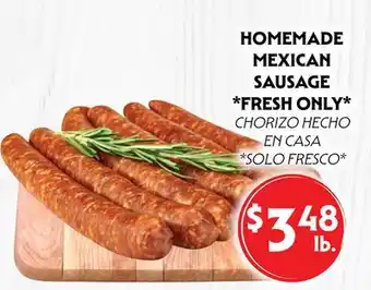 La Chiquita Food Market HOMEMADE MEXICAN SAUSAGE *FRESH ONLY offer
