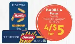 La Chiquita Food Market BARILLA Pastas offer