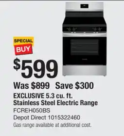 The Home Depot Frigidaire 5.3 cu. ft. Stainless Steel Electric Range offer