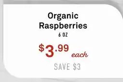 Standard Market Organic Raspberries offer