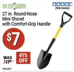 Harbor Freight Tools Round-Nose mini shovel with comfort grip handle offer
