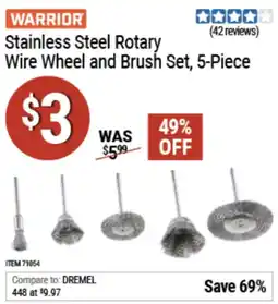 Harbor Freight Tools Warrior Stainless Steel Rotary offer