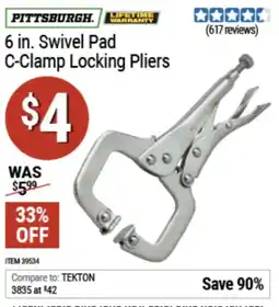 Harbor Freight Tools Pittsburgh. C-Clamp Locking Pliers offer