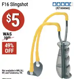 Harbor Freight Tools F16 Slingshot offer