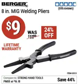Harbor Freight Tools Berger mig welding pliers offer