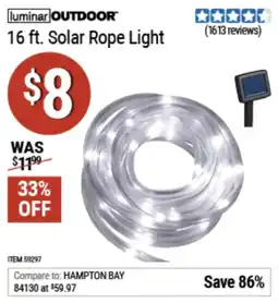 Harbor Freight Tools Luminar outdoor Solar Rope Light offer