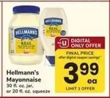 Safeway Hellmann's Mayonnaise offer