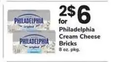 Safeway Philadelphia Cream Cheese Bricks offer